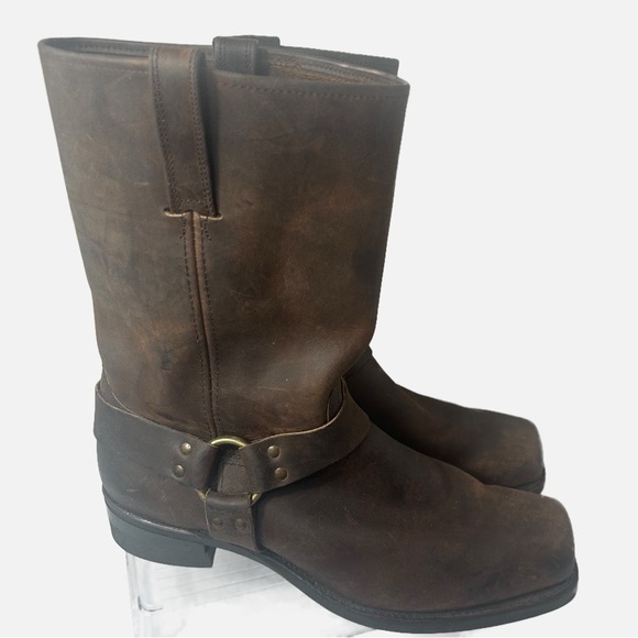 Frye Other - FRYE Gaucho Oiled Brown Conway Leather Harness Moto Biker Western Boot 87350